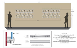 Patent Displays - Rail System - 40 Quantity