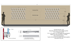 Patent Displays - Rail System - 66 Quantity with Logo
